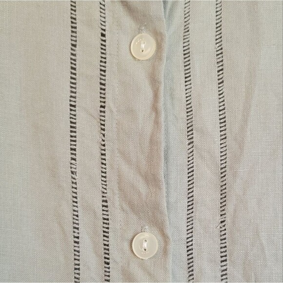Style & Co sage green linen button up top Size 18W - Picture 4 of 5